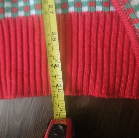 Tipsy Elves Red and Green Checkered Sweater - Picture 9 of 9